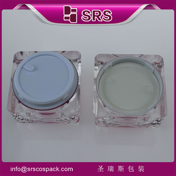 J054 Square acrylic jar 15ml 30ml 50ml cosmetic cream container