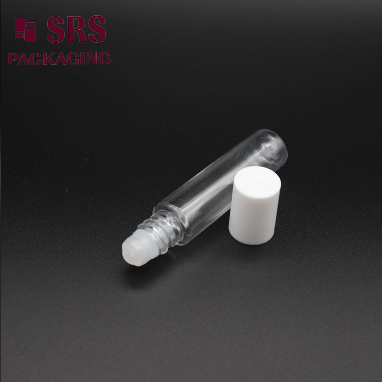 PET-8ML Clear Round Pet Plastic Roller Ball Bottle for Lip Gloss