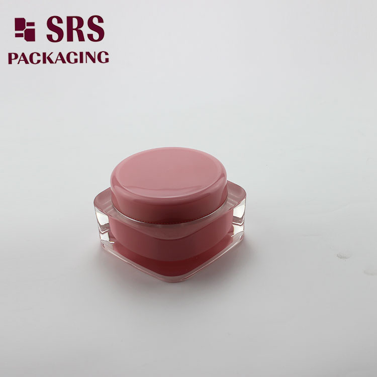J051 plastic empty square mask jar with round cap
