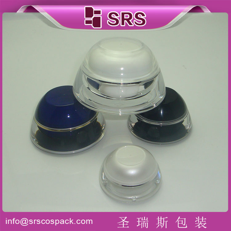 J032 luxury 5ml 15ml 30ml 50ml acrylic face care cream plastic jar
