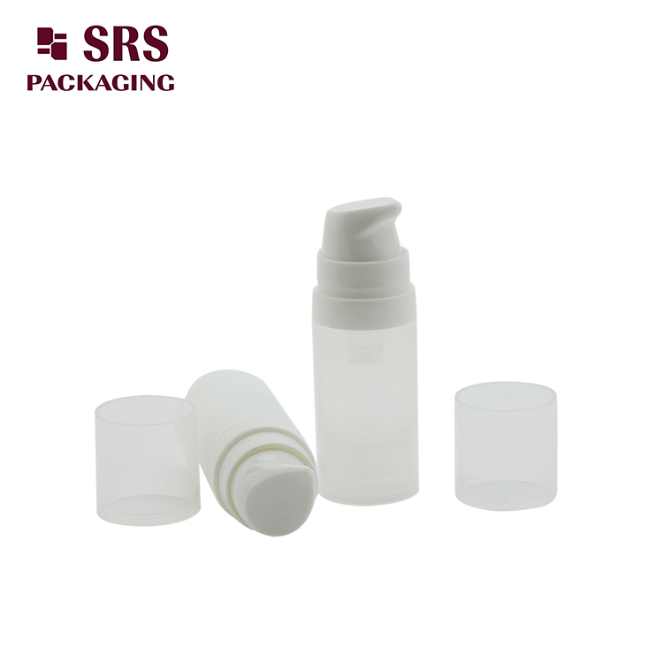 A028 PP Empty White Round Airless Bottle 75ml with Clear Lid