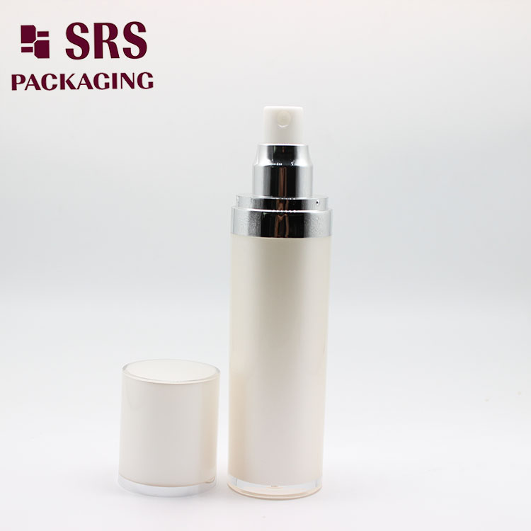 L021 SRS Empty Cosmetic Acrylic White Spray Plastic Bottle 50ml