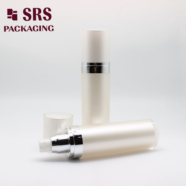 L021 SRS Empty Cosmetic Acrylic White Spray Plastic Bottle 50ml