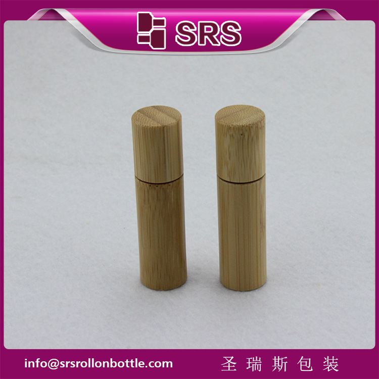 SRS Natural Bamboo Color 5ml Roller bamboo Bottle with Lid