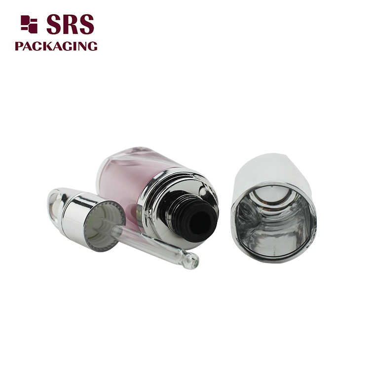SRS protable pink elegant custom plastic perfume dropper bottle 