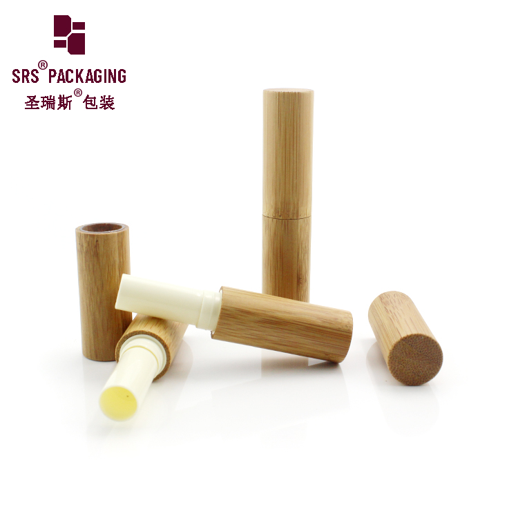 Private label nice empty hot selling custom bamboo lipgloss packaging with bamboo cap