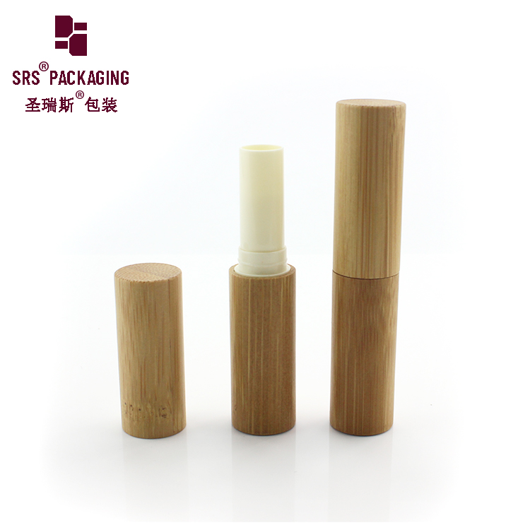 Private label nice empty hot selling custom bamboo lipgloss packaging with bamboo cap