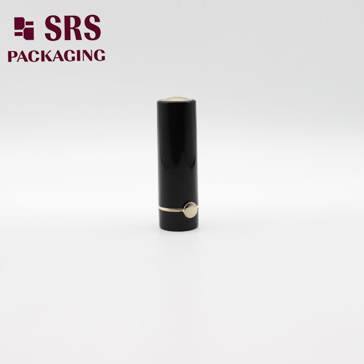 Factory direct sale high-end black luxury lipstick container lip round balm tube container