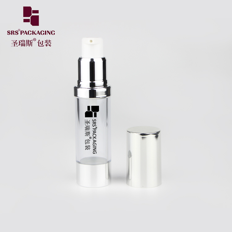 custom 10ml 15ml 20ml 30ml cosmetic packaging airless pump bottle plastic