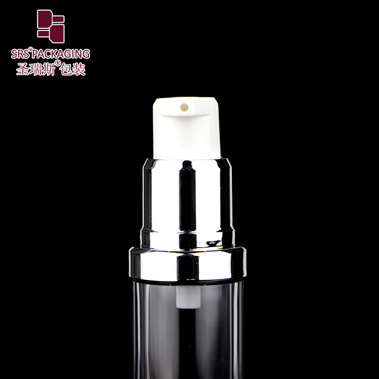 custom 10ml 15ml 20ml 30ml cosmetic packaging airless pump bottle plastic