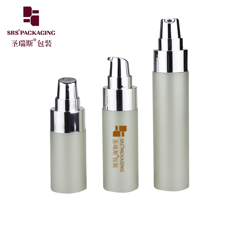 15ml 30ml 50ml beauty foundation airless silver pump bottle