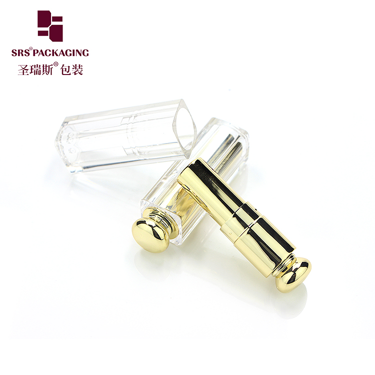 OEM ODM luxury square round lipstick tube gold color make up cosmetic packaging
