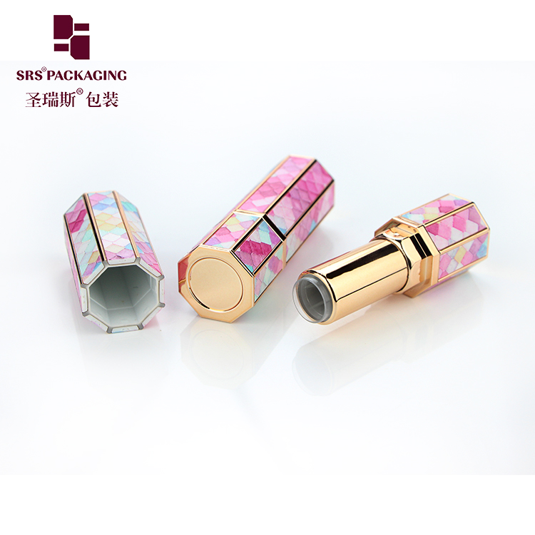 new arrival high quality competitive price polygon shape colorful 12.1mm fresh active lipstick tube
