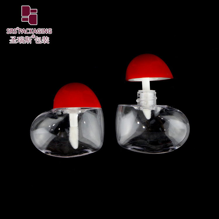 2020 Fast shipping heart shape small cute portable red lip gloss tube cosmetic lip balm packaging