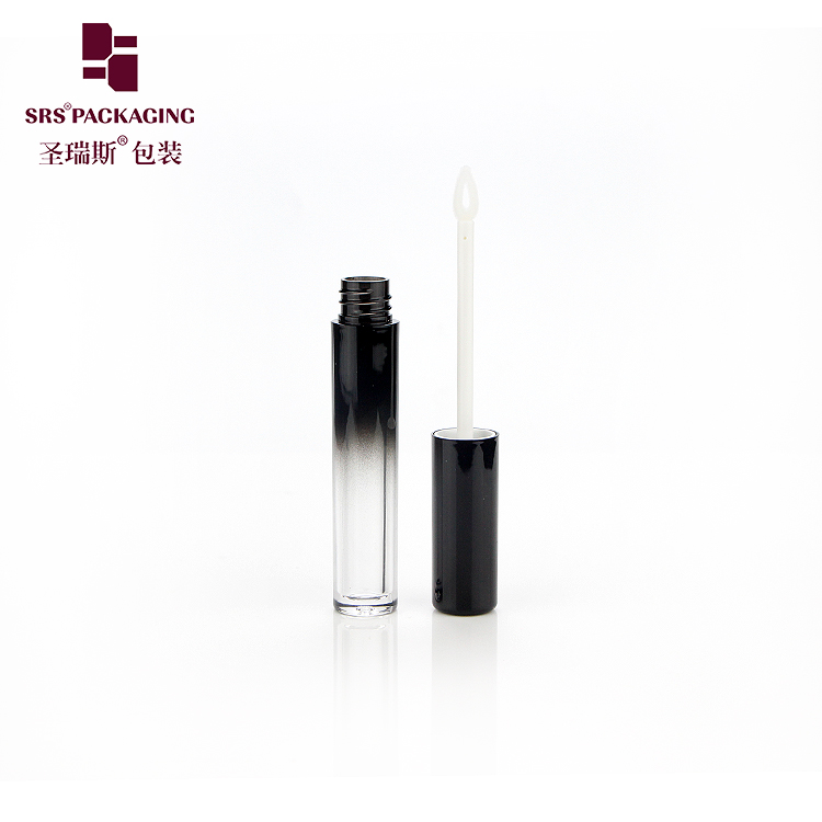 Wholesale Black Plastic Lipgloss Tube Empty Cosmetic Liquid Packaging Container 3.5ml