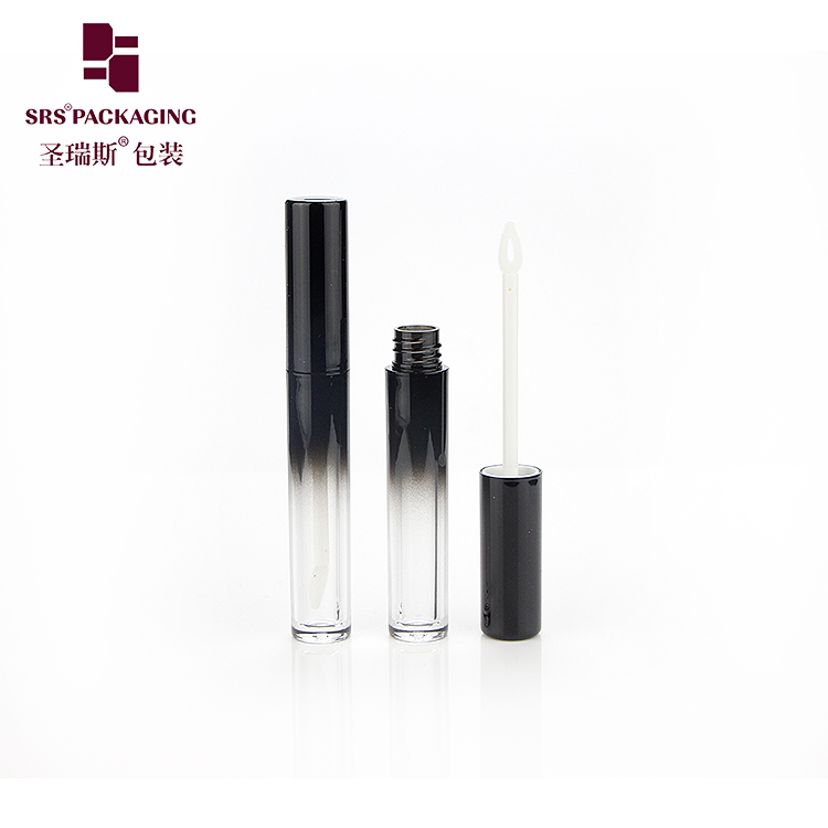 Wholesale Black Plastic Lipgloss Tube Empty Cosmetic Liquid Packaging Container 3.5ml