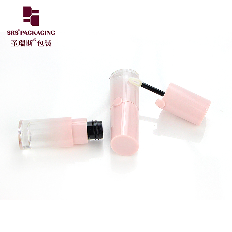 Factory wholesale custom lip blam oil tubes unique round pink lipgloss tube