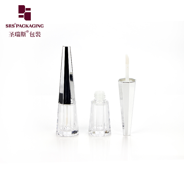 2020 wholesale empty unique cute cone lip gloss tube clear lip liquid container with wands