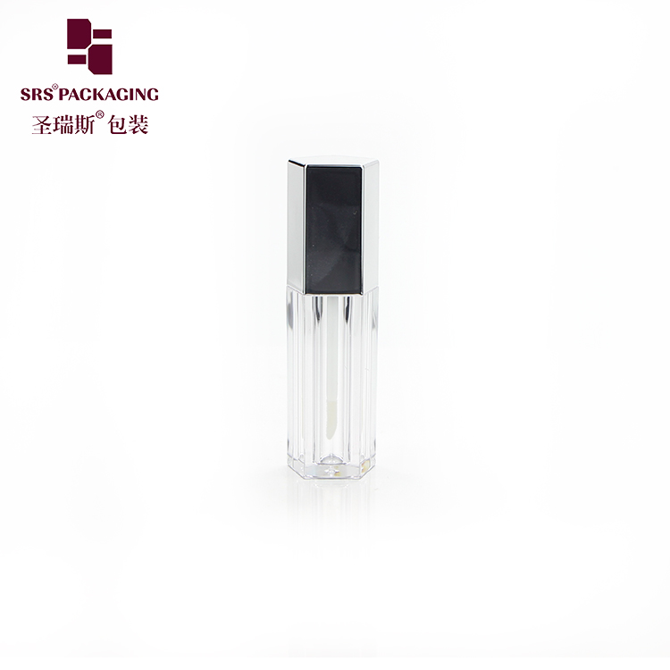 Custom makeup cosmetic packaging 5ml lip gloss packaging tube square lipgloss empty container
