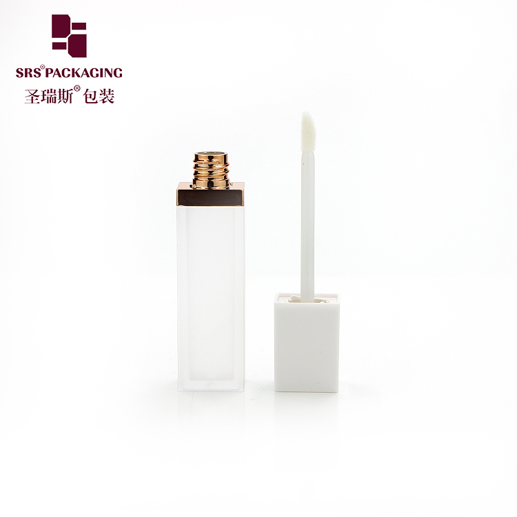 Chinese manufacturer mini lip gloss bottle empty 7ml square plastic make up cosmetic packaging
