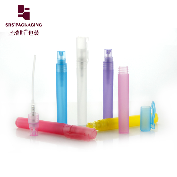 Free samples refillable pen sprayer bottle 5ml 7ml 9ml empty mini fine mist plastic spray bottles