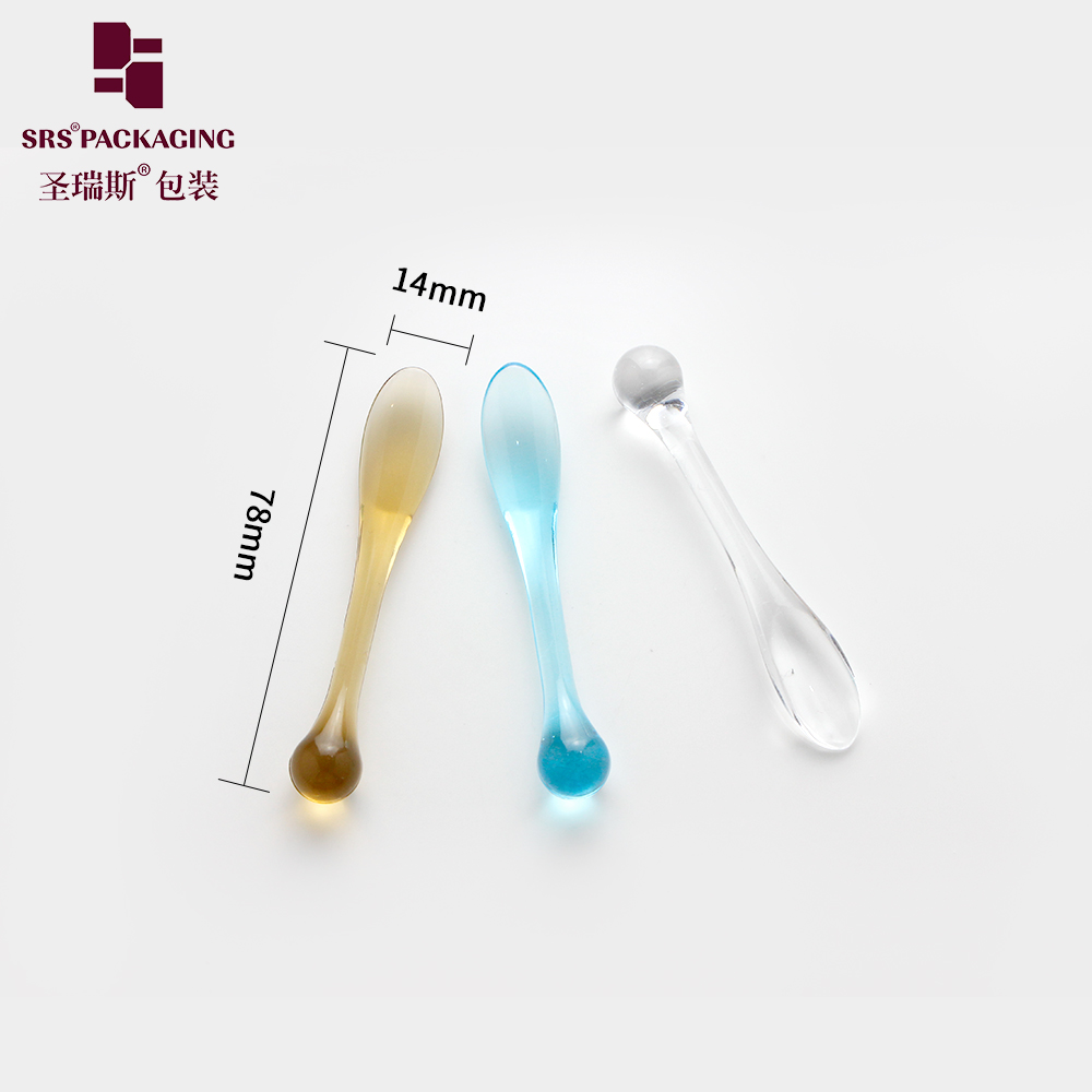 Mini Cosmetic Spatula Scoop Disposable colorful Plastic Spoon for skin care