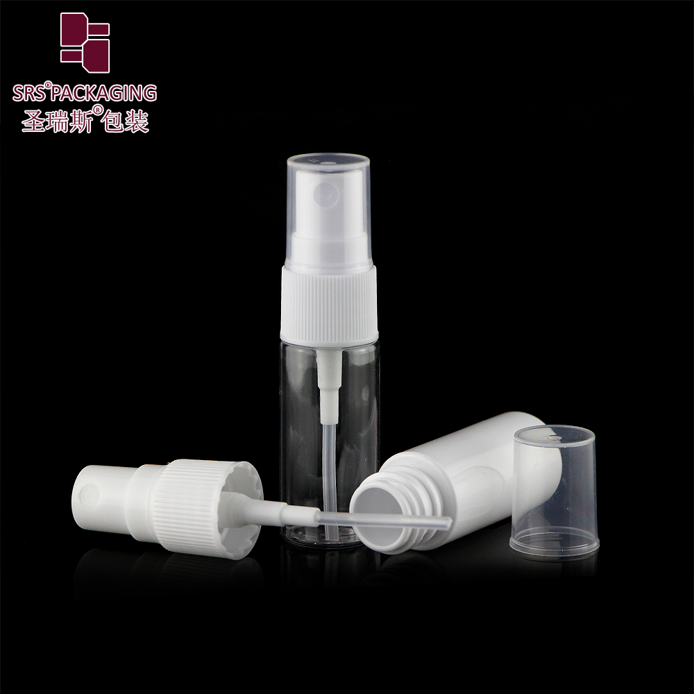 Eco friendly 13ml 15ml 20ml 30ml 50ml 100ml cosmetic PET bottle white pump plastic spray container