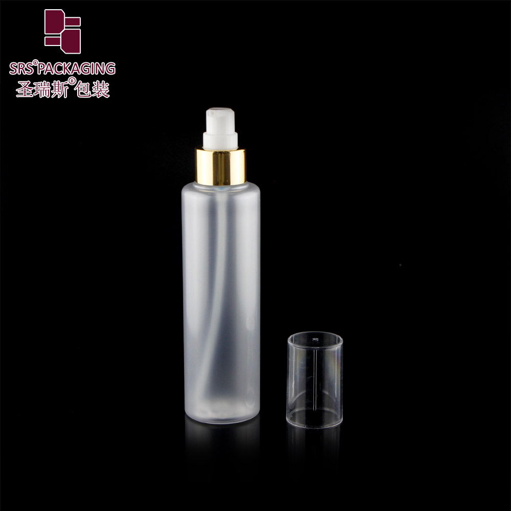 Custom made cosmetic serum packaging 160ml skin care clear Frosted eco friendly PET bottle
