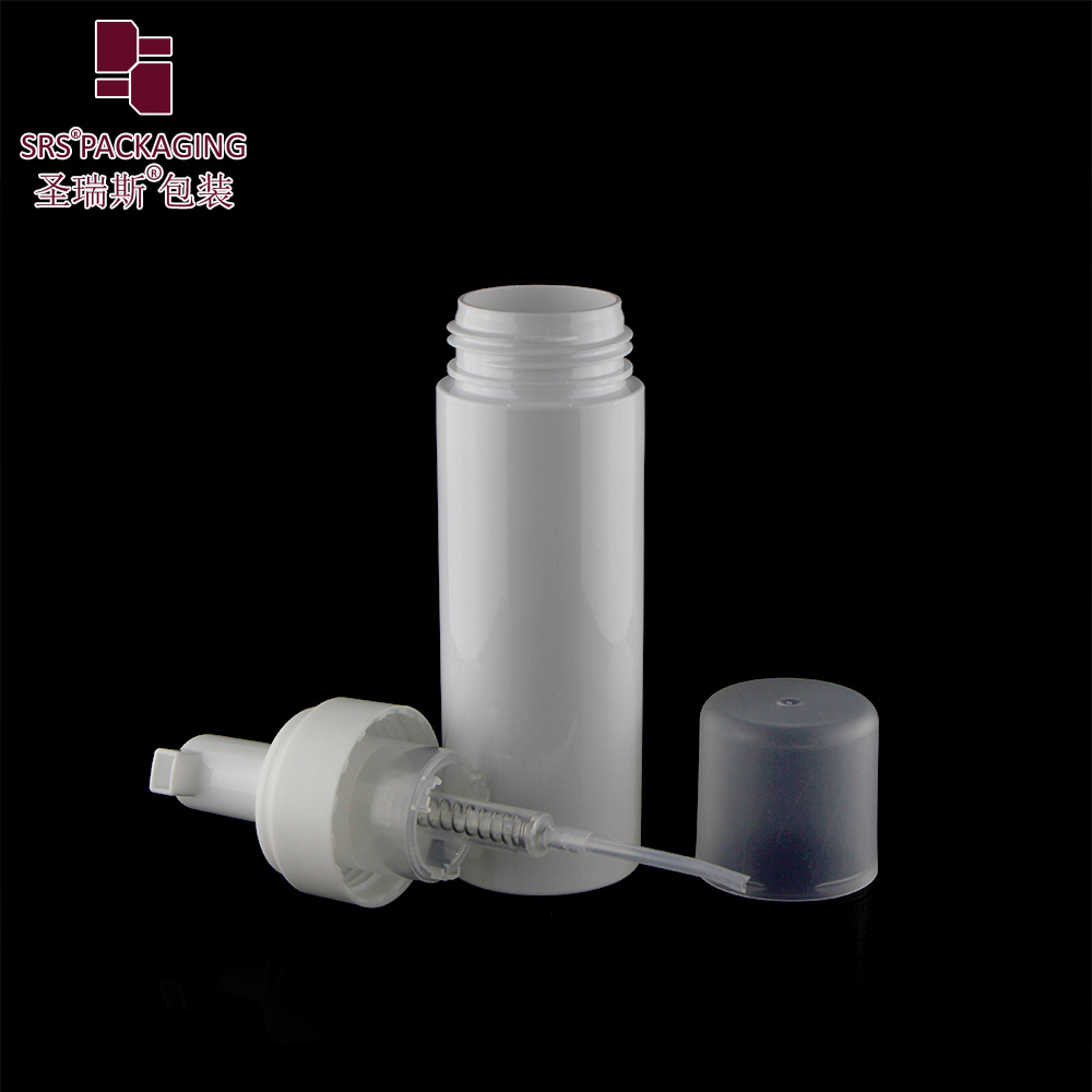 High Quality 180ml PET Empty White Foam Soap Dispenser Pump Bottle for Cosmetic Packaging