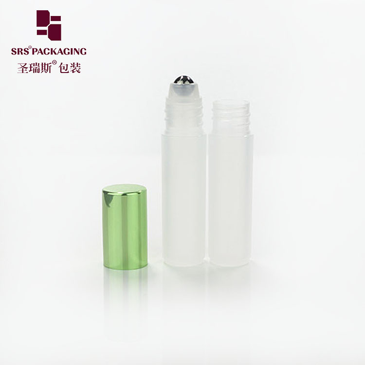 5ml customized color plastic recycle PP roller perfume bottle with aluminum cap