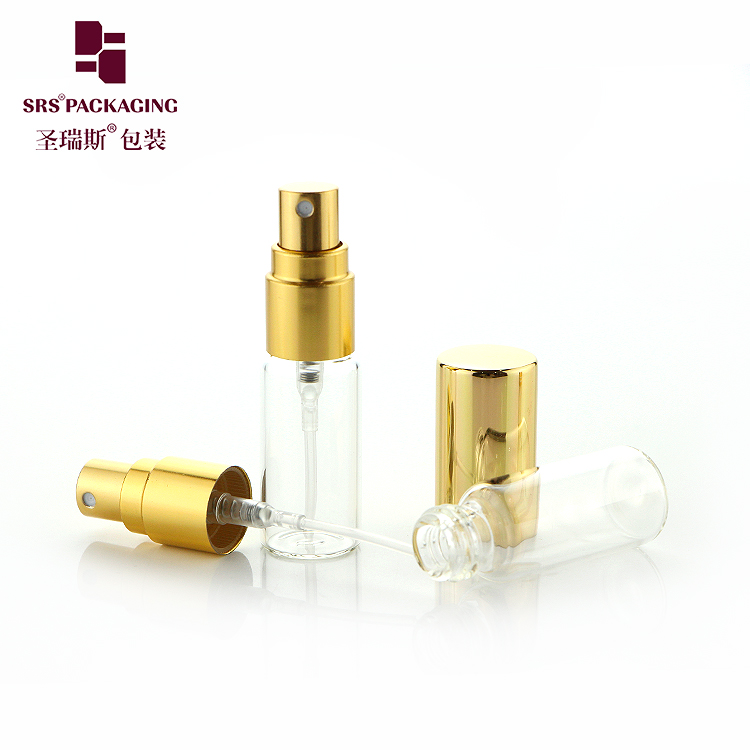 Empty Travel Bottle Portable Glass Perfume Dispensing Tubular Bottle 5ml Multiple Colors For Sale