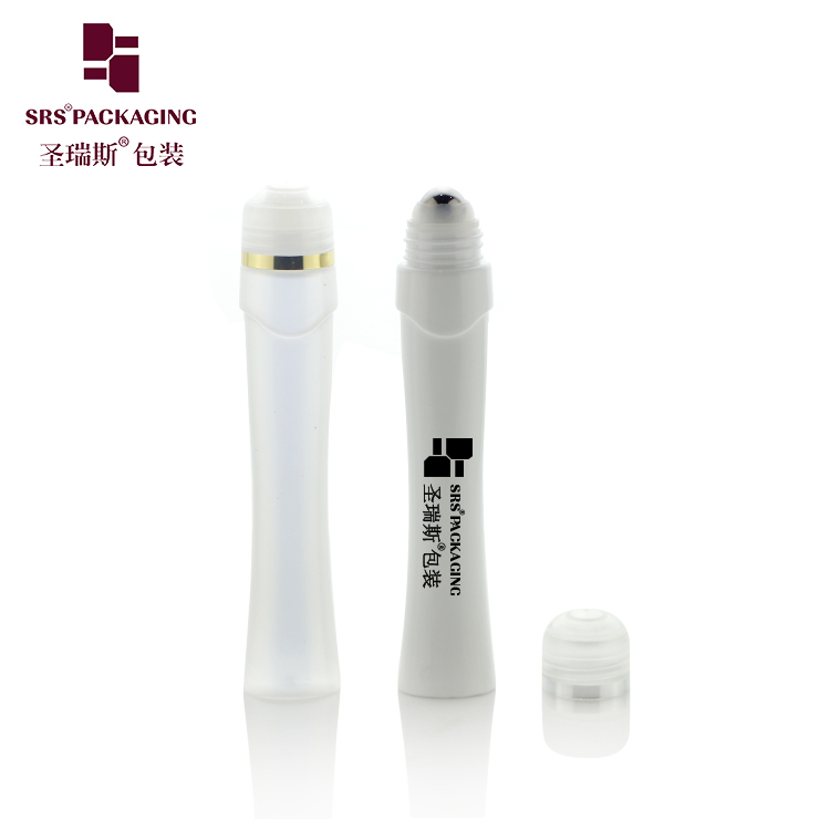 Cosmetic Packaging Empty Eye Serum Applicator 15ml Roll On Essence Bottle With Crystal Roller Ball