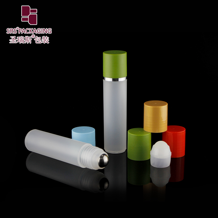 Empty PCR recycled material cosmetic packaging 30ml 1oz roll on bottles with metal ball