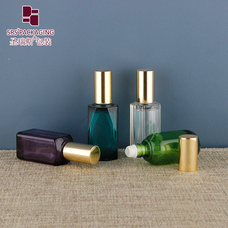 Luxury Unique Shape 12ml 15ml 16ml 18ml 20ml Custom Plastic Roll On Perfume Pocket Bottle