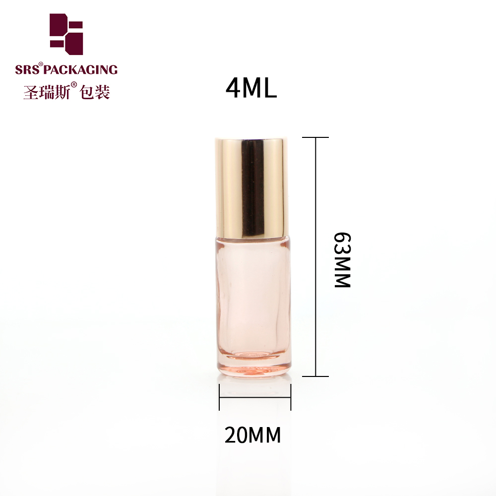 4ml Empty Roller Bottle Rose Gold With Metal Roller Ball For Essential Oil Applicator Cute Custom Roll On