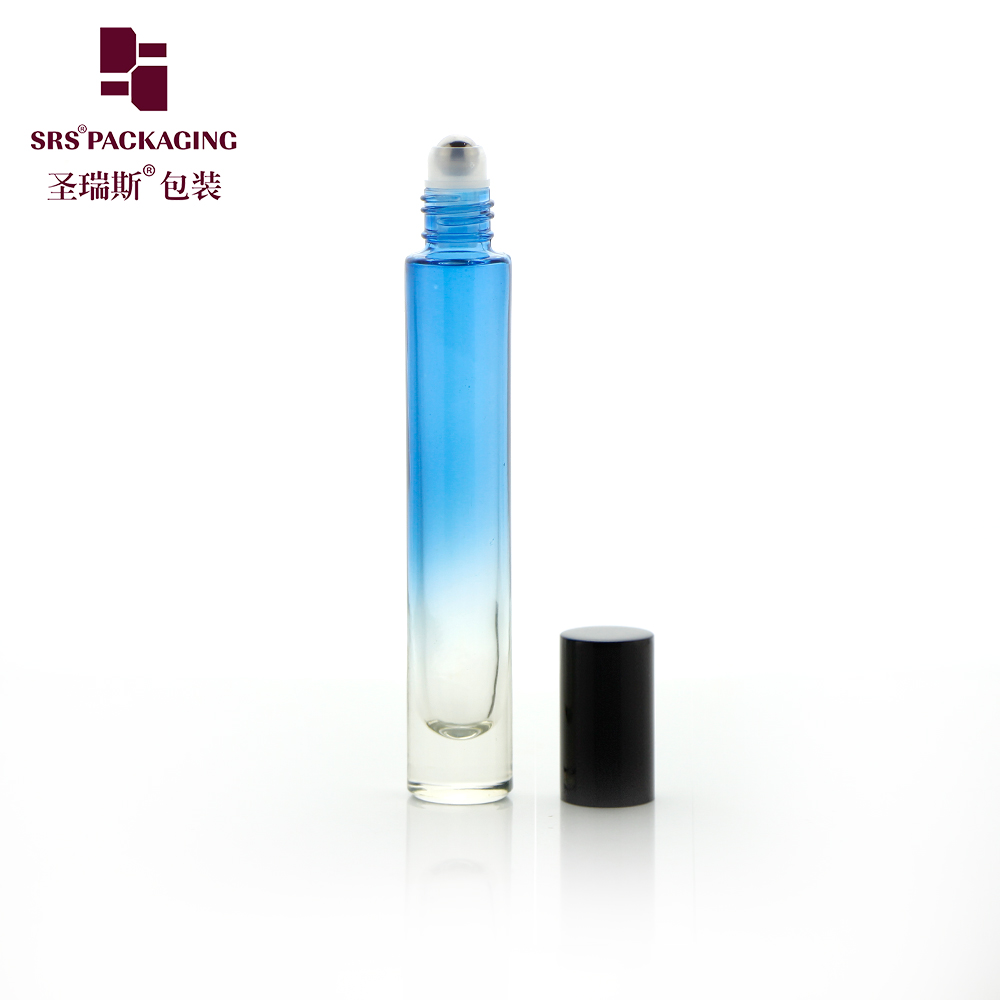 100% no leakage thick base 10ml roll on perfume bottle glass roller essential oil packaging