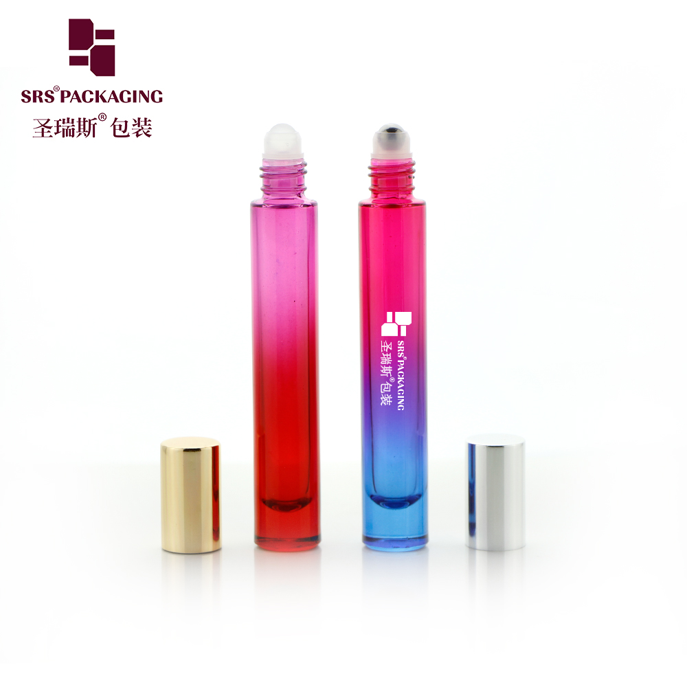 100% no leakage thick base 10ml roll on perfume bottle glass roller essential oil packaging