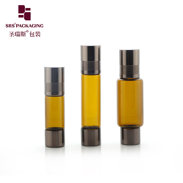 8ml 12ml Glass Amber Roll On Bottle Perfume Packaging Essential Oil Double Ended Roller Bottle