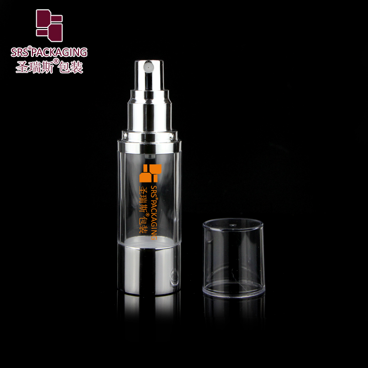 Aluminium airless spray pump bottle 15ml 30ml 40ml 50ml skin care serum vacuum container