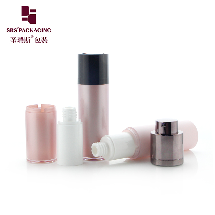 1oz airless pump bottles luxury decoration AS 15ml 30ml 50ml vacuum cosmetic packaging