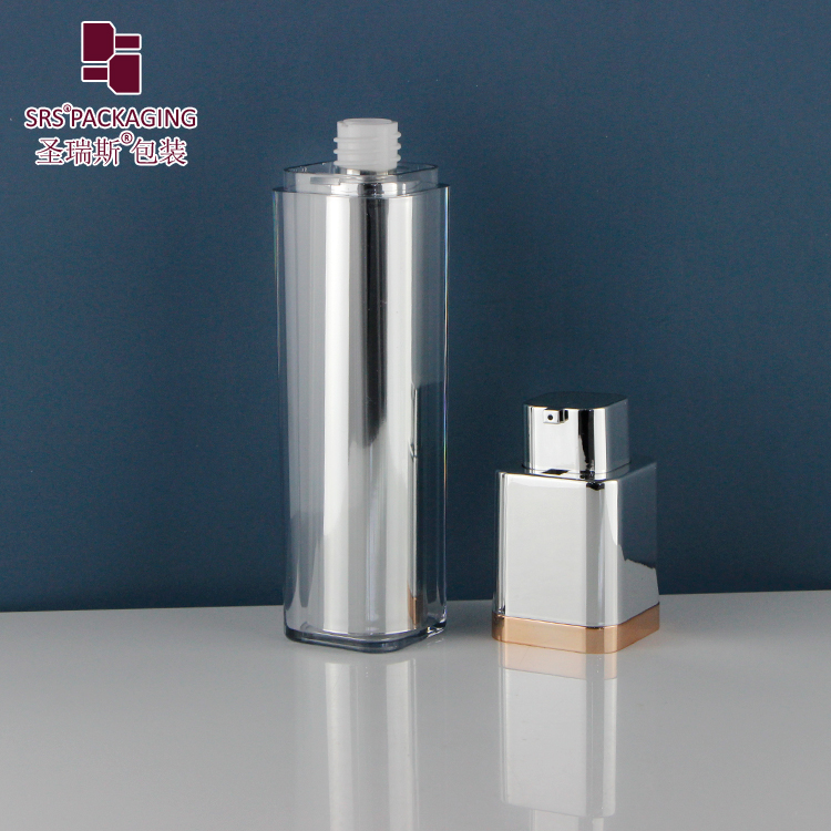High quality 15ml 30ml 50ml square shape airless vacuum pump bottle