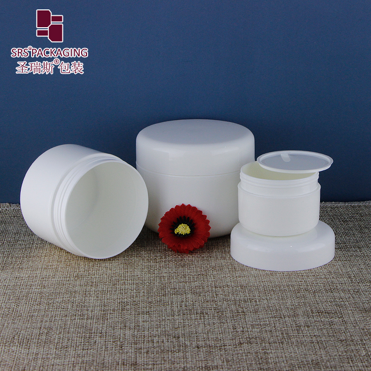 SRSA Single Wall Jar Black Plastic Jar For Facial Scrub Packaging 15g 20g 30g 50g 100g 150g 200g 250g Recycle Jar