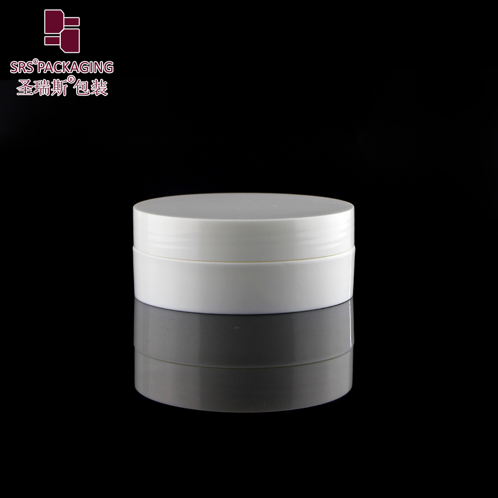 SRSG Hot selling Glossy Single wall PP jar series straight Jar and straight cap PP Cream Jars cream container