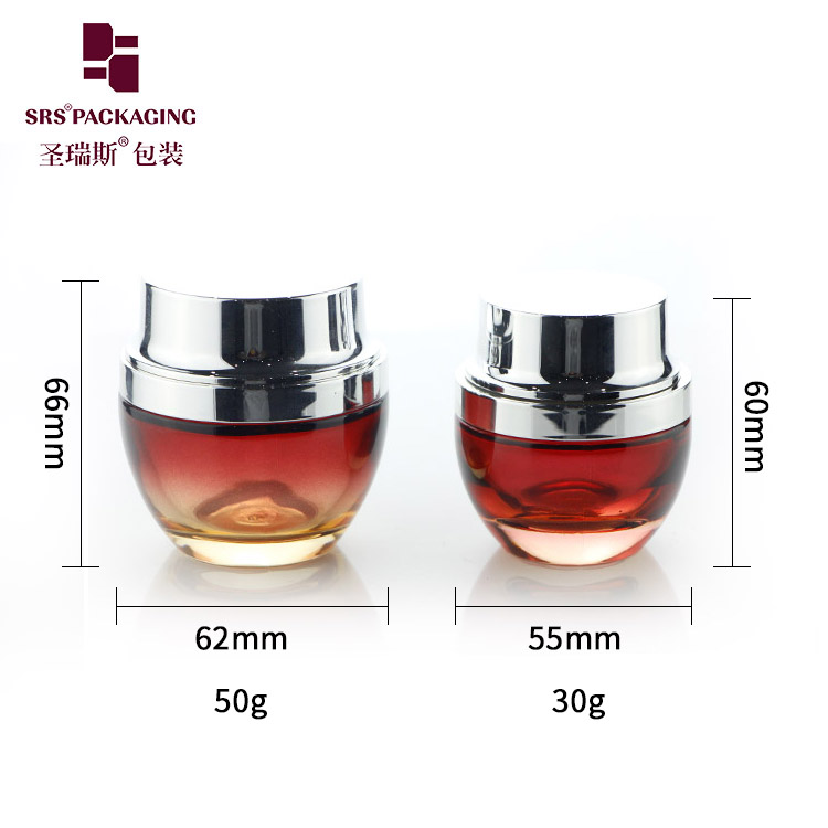 J317 luxury high quality empty 20g 30g 50g cosmetic container glass cream jar for face cream