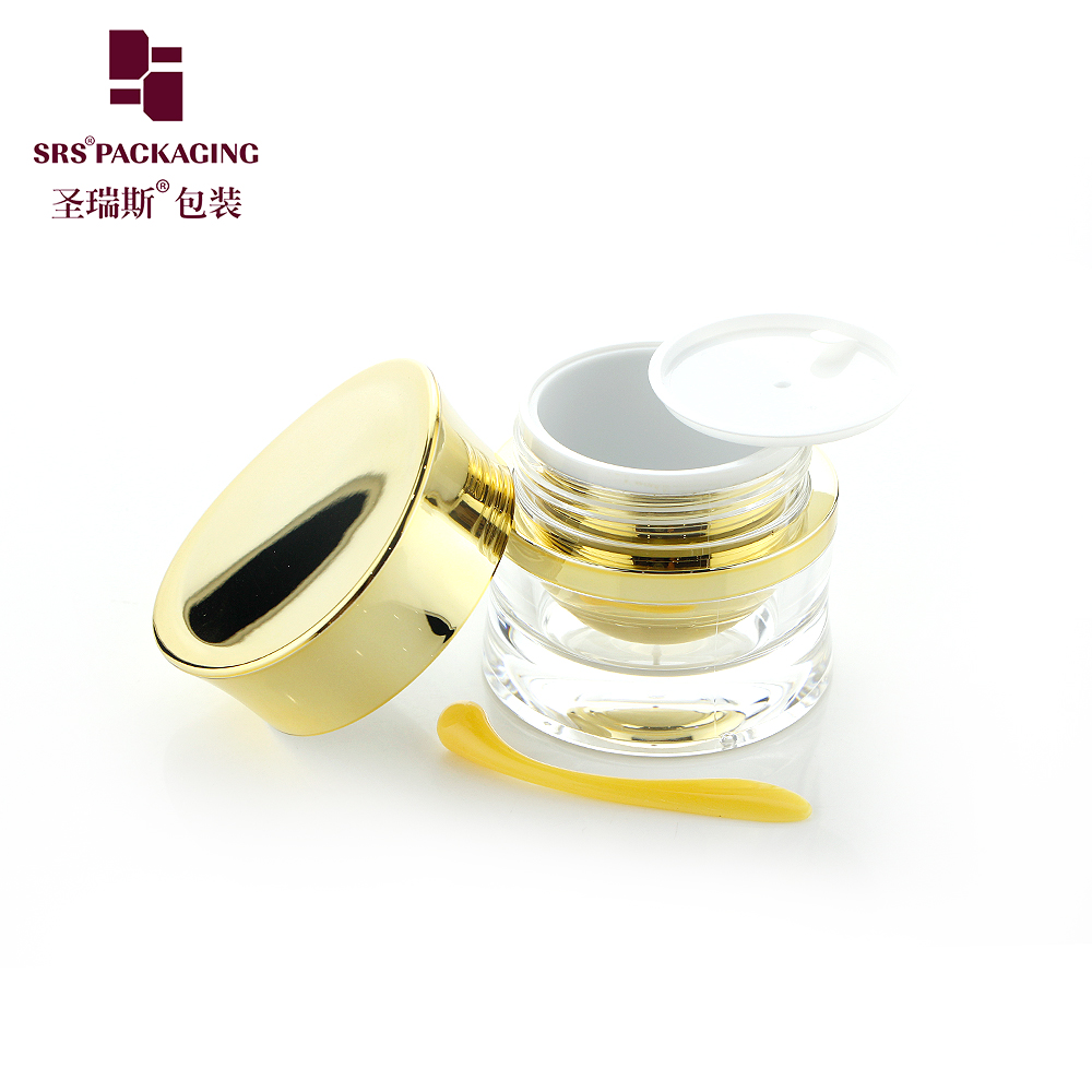 J094 Customized 30ml 50ml luxury jars with lids acrylic plastic face cream skin care beauty empty cosmetic
