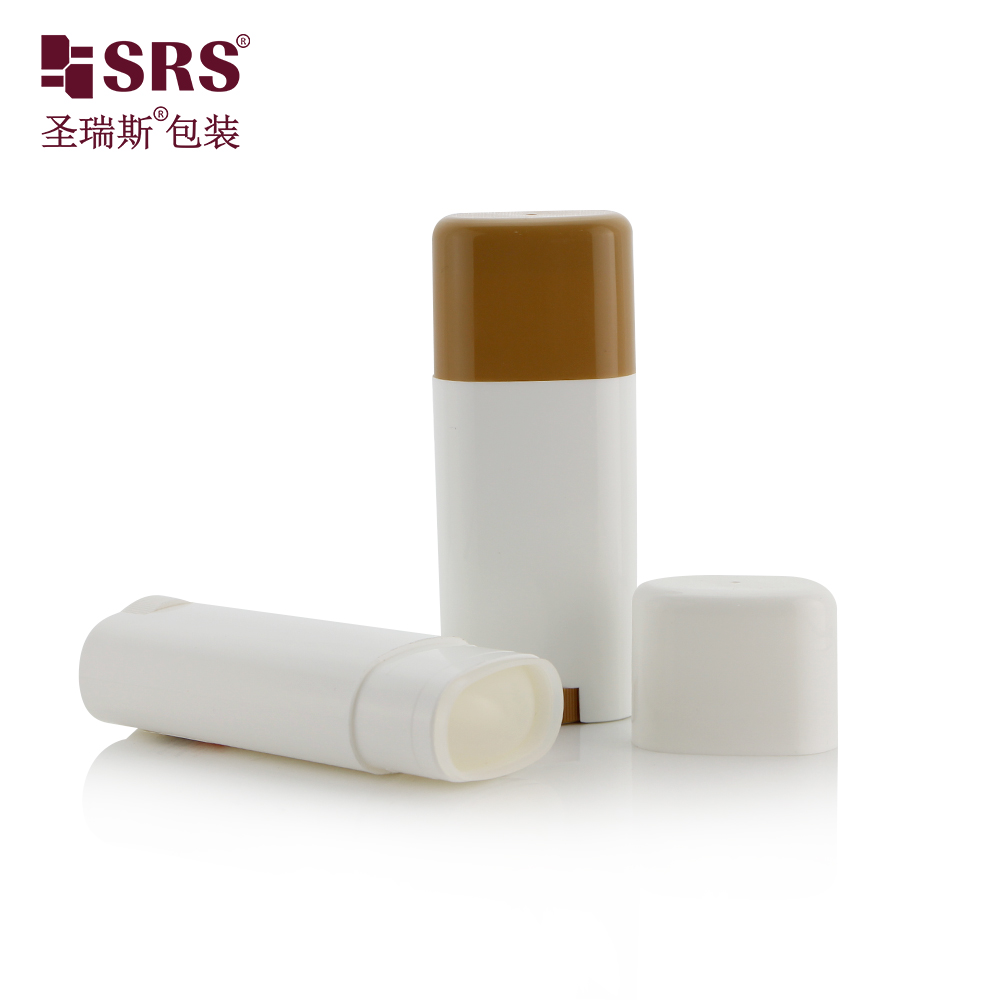 D041 Custom Empty Deodorant Stick Container Eco Friendly PP Cosmetic Packaging Oval Shaped Bottle 75ml