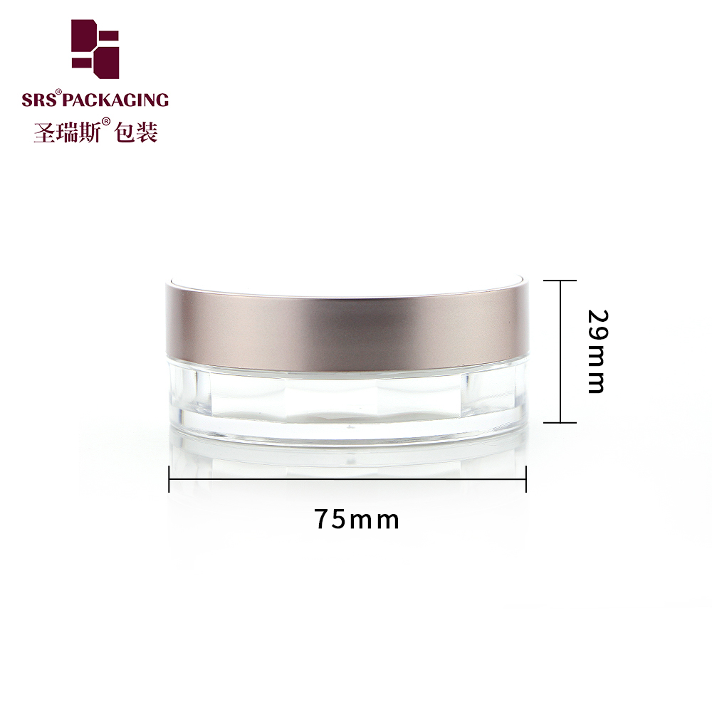 S030 In Stock Empty Inner Clamshell Sifter Container 15g Transparent Loose Powder Jar