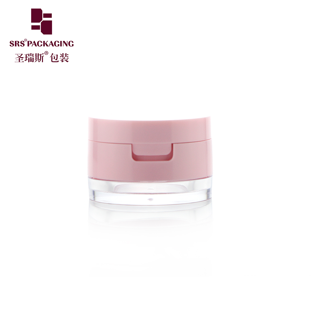 Wholesale Mini Size 5g Pink Color Empty Powder Jar With Puff and Mirror