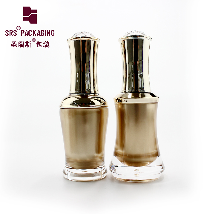 NP009 Luxury acrylic cosmetic packaging nail polish bottle plastic 8ml with brush
