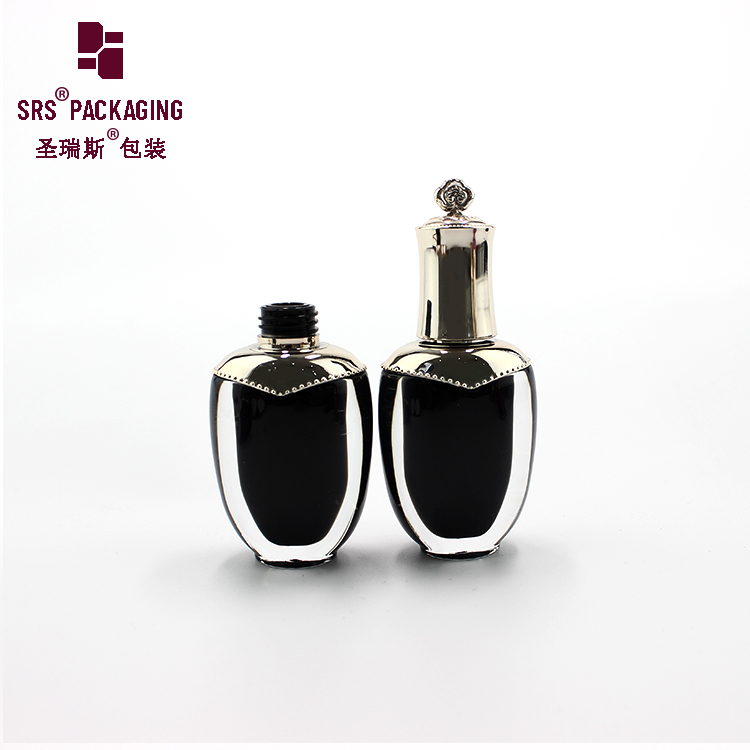NP010 Custom black luxury cosmetic packaging empty nail bottle